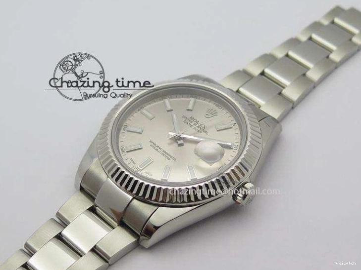Sliver A3136 Dial II SS 41mm Gray 116334 Datejust On Sticks Bracelet Markers SS 0102